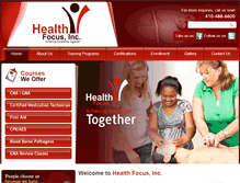 Tablet Screenshot of healthfocusincmd.com